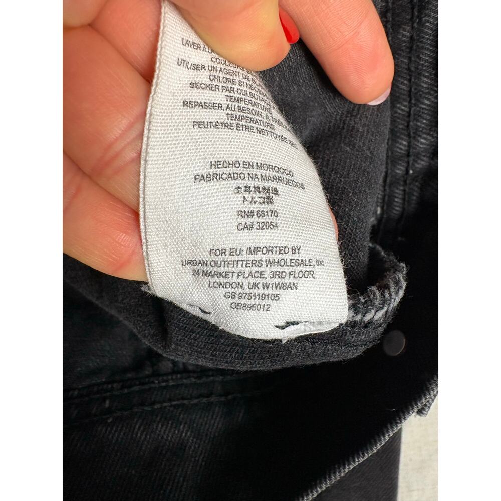 Free People We the Free Rumors Black Denim Jacket Sz. S - Picture 10 of 13